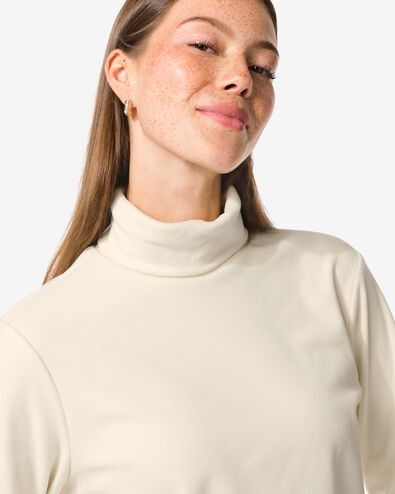 damestrui Emilia fleece gebroken wit - 36205930OFFWHITE - HEMA