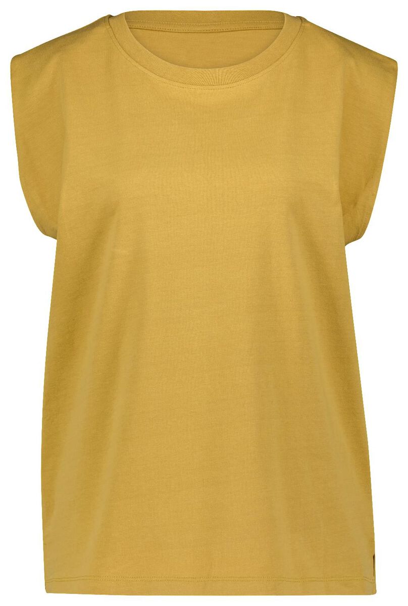t-shirt femme Dany à manche bouffante jaune jaune - 1000027991 - HEMA