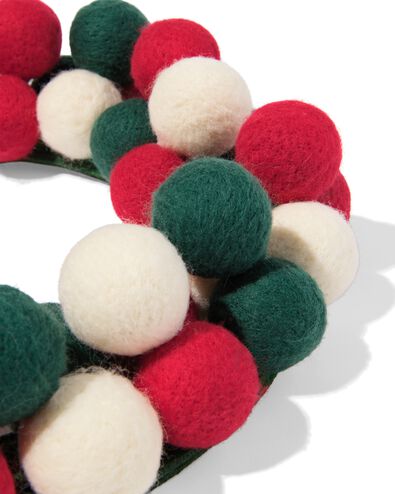 couronne de boules ⌀36x8,5 cm feutrine - 25100230 - HEMA