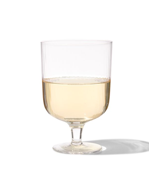 wijnglas Bergen streep reliëf 250ml - 9401051 - HEMA