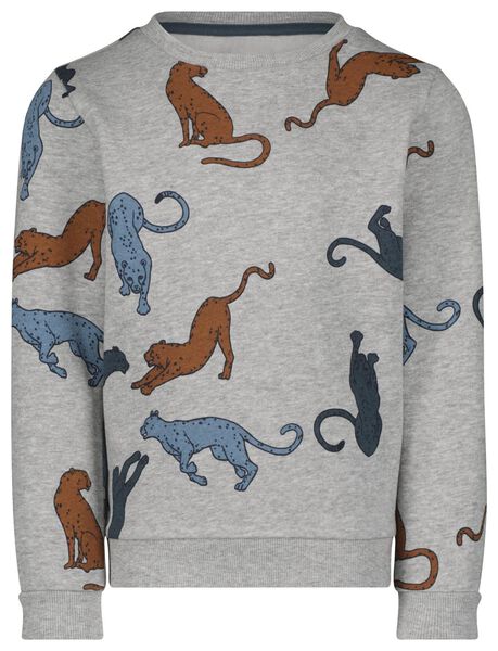 Kinder-Sweatshirt, Geparden grau grau - 1000028343 - HEMA