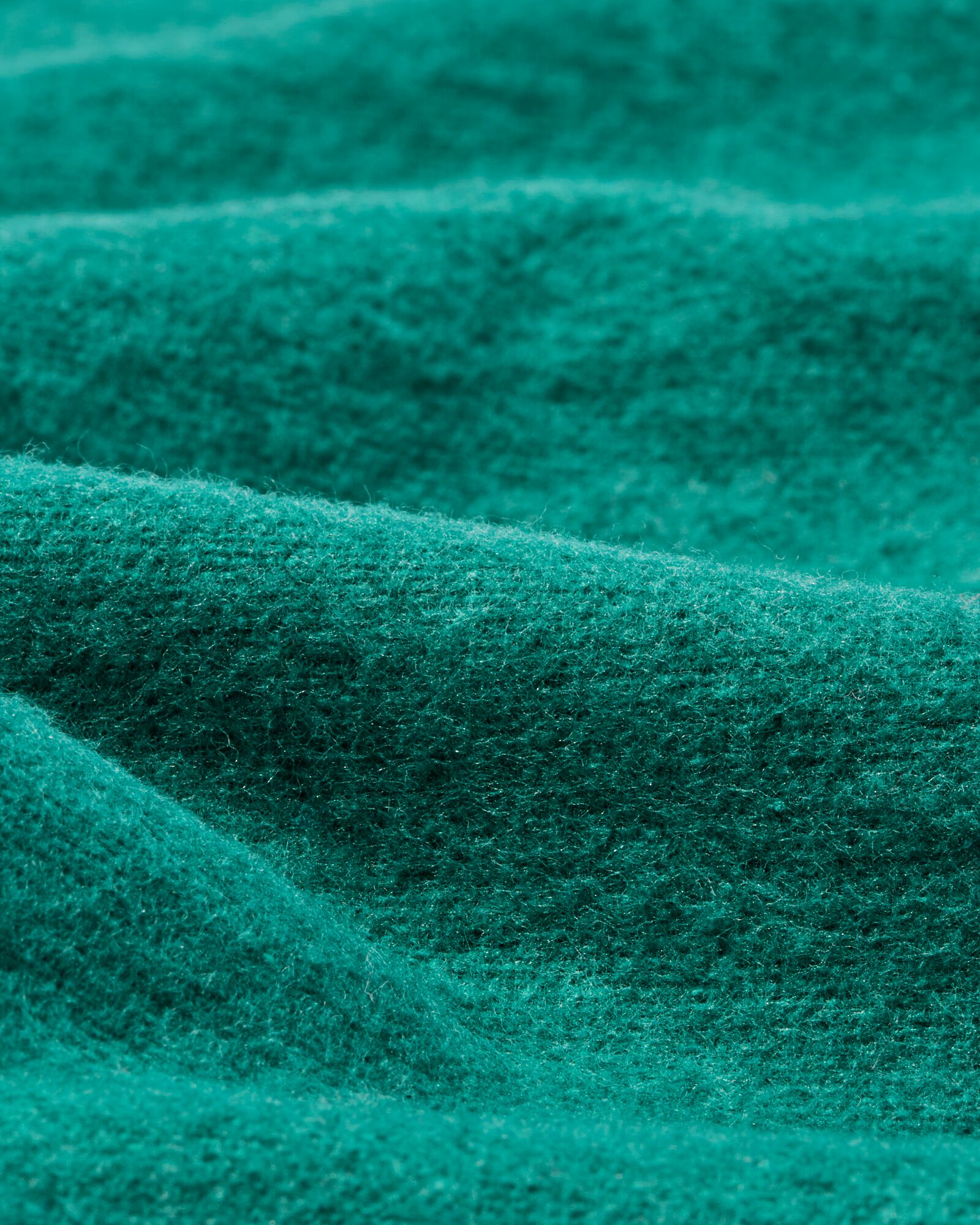 dekbedovertrek flanel 140x200/220 melange donker groen - 5770085 - HEMA