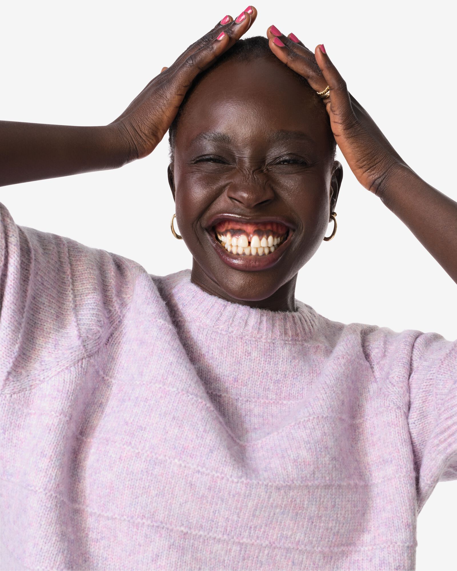 damestrui Fyra gebreid roze roze - 36207230PINK - HEMA