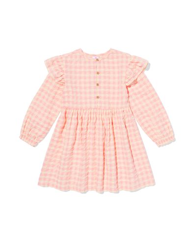 kinderjurk seersucker ruiten roze roze - 30841360PINK - HEMA