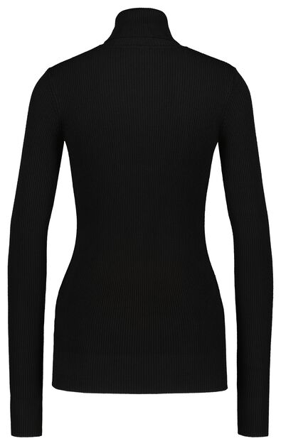 Damen-Shirt, Rollkragen schwarz S - 36244166 - HEMA
