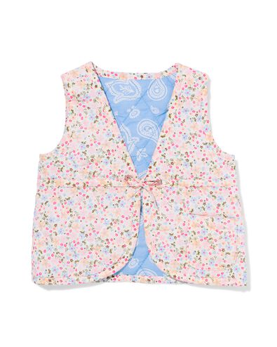 omkeerbare babygilet bloemen  blauw blauw - 33063770BLUE - HEMA