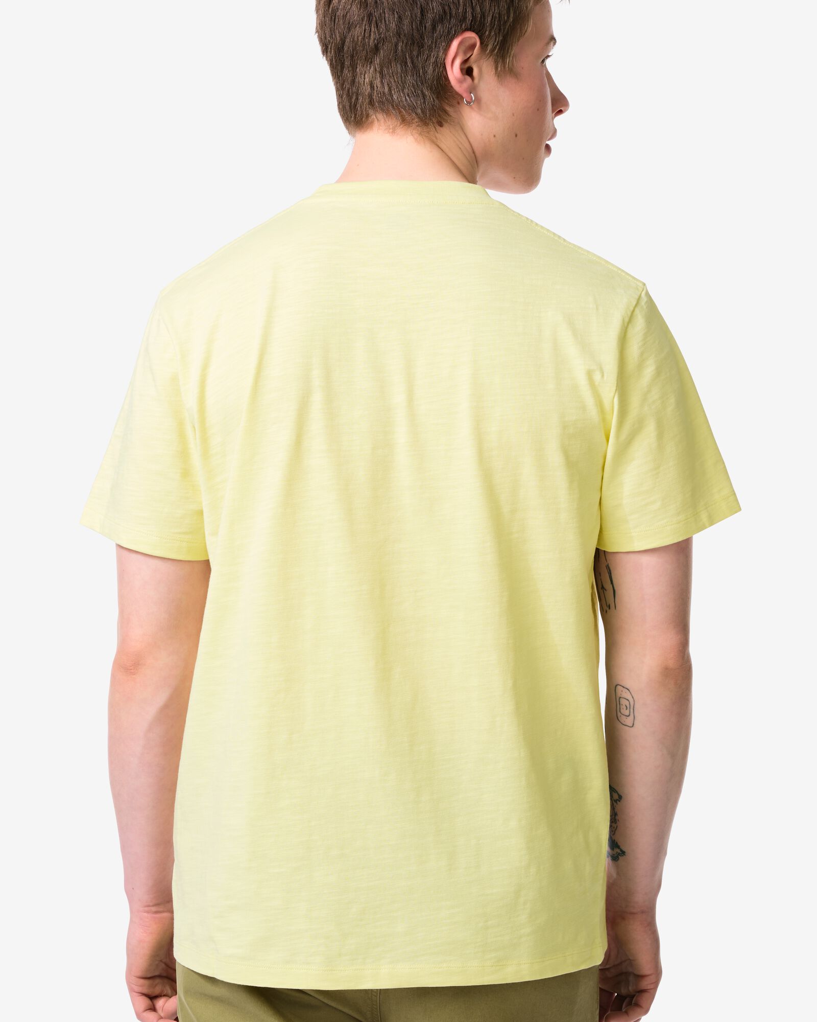 t-shirt homme Jaap textur&eacute; jaune p&acirc;le jaune p&acirc;le - 2178840LIGHTYELLOW - HEMA