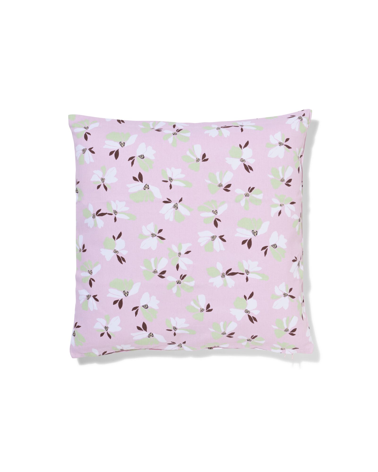 housse de coussin 50 x 50 cm coton fleurs terra - 7326017 - HEMA