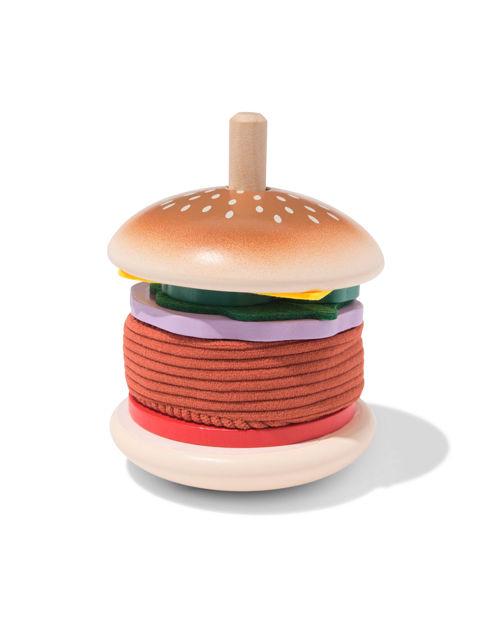 hamburger 9x12x9cm bois - 15100330 - HEMA