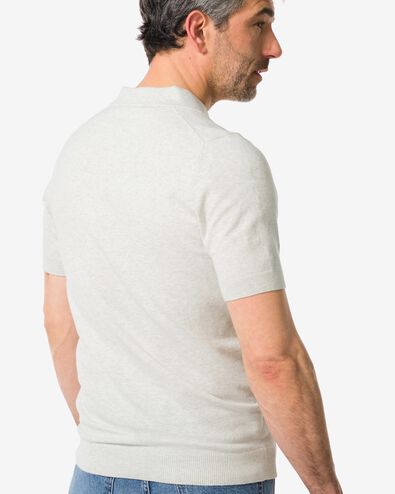 Herren-Poloshirt, gestrickt grau XXL - 2107174 - HEMA