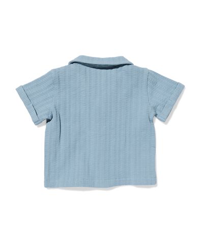 blouse nouveau-n&eacute; jersey bleu 74 - 33453225 - HEMA