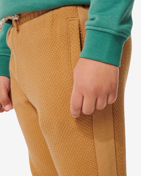pantalon sweat enfant relief marron marron - 1000029788 - HEMA