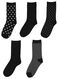 5 paires de chaussettes femme paillettes noir noir - 1000025196 - HEMA