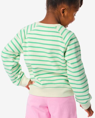 kindersweater strepen groen 122/128 - 30779259 - HEMA