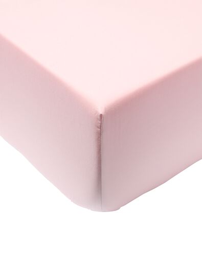 drap-housse 160x200cm coton doux rose p&acirc;le - 5160038 - HEMA