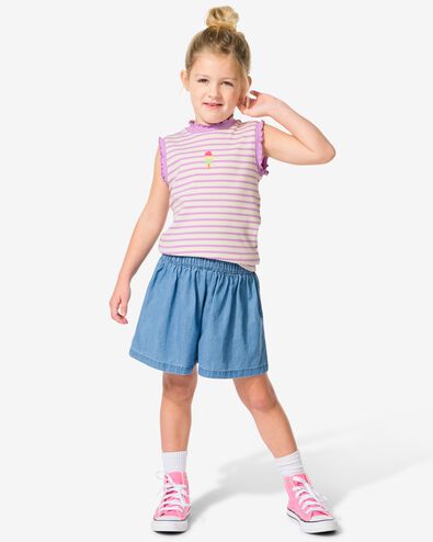 Kinderskort aus Denim hellblau - 30859306LIGHTBLUE - HEMA