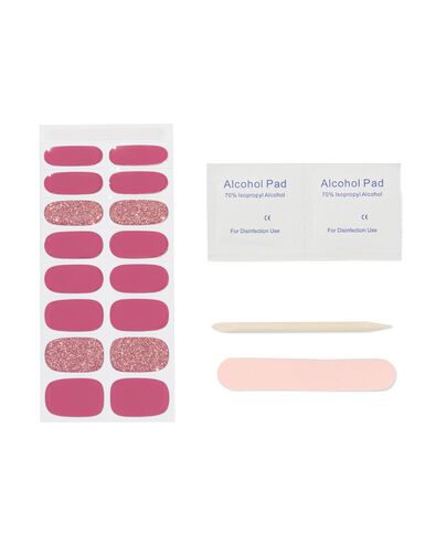 gellak nagelstickers roze - 16 stuks - 11249076 - HEMA