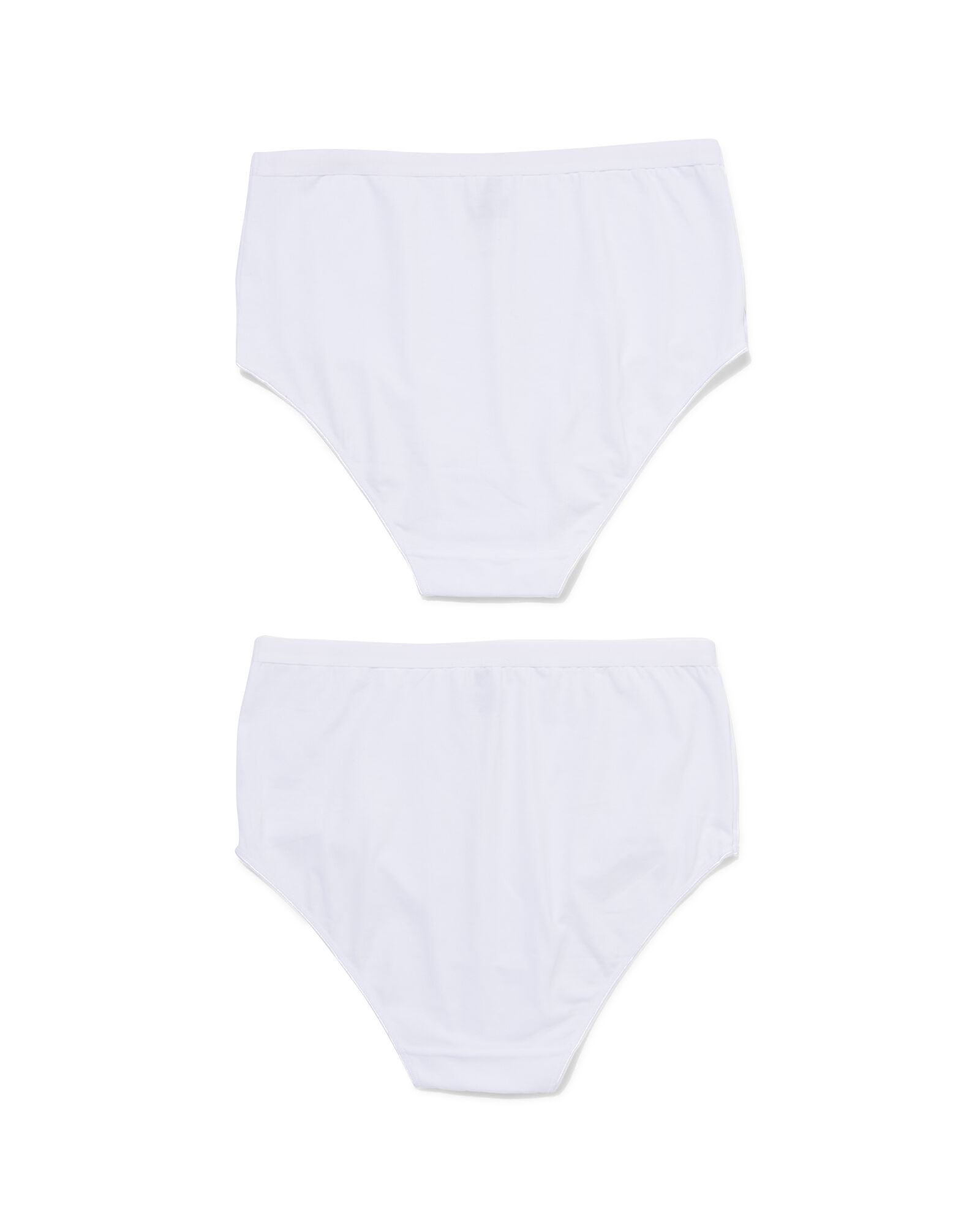dames tailleslips stretch katoen - 2 stuks wit wit - 1000030327 - HEMA