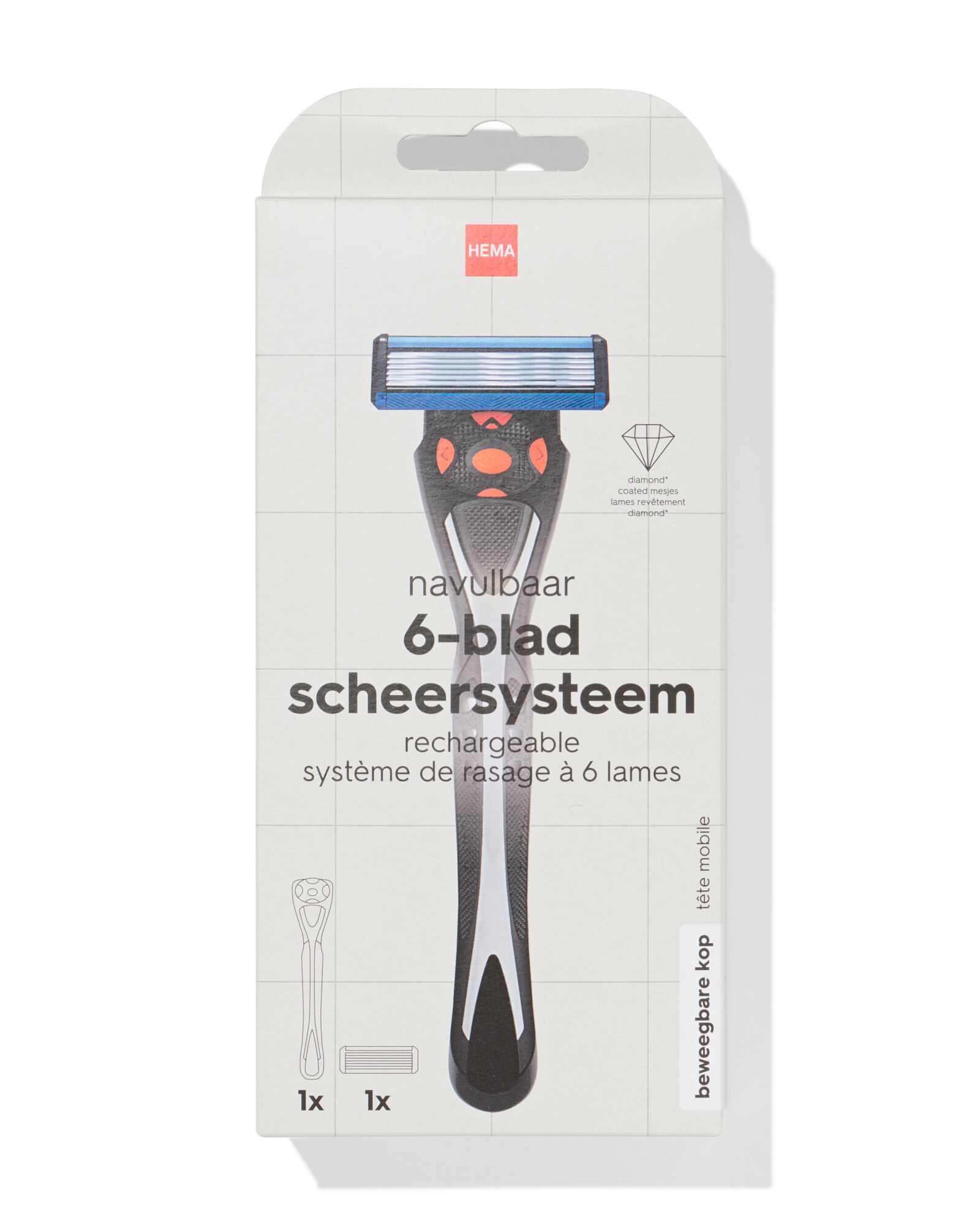scheersysteem met 6 mesjes en trimmer - 11937000 - HEMA