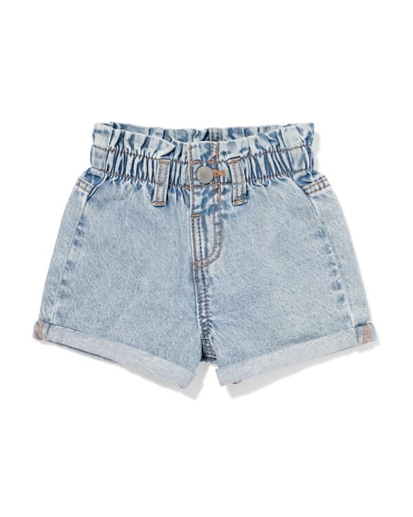 Baby-Paperbag-Shorts, Denim jeansfarben jeansfarben - 33049850DENIM - HEMA