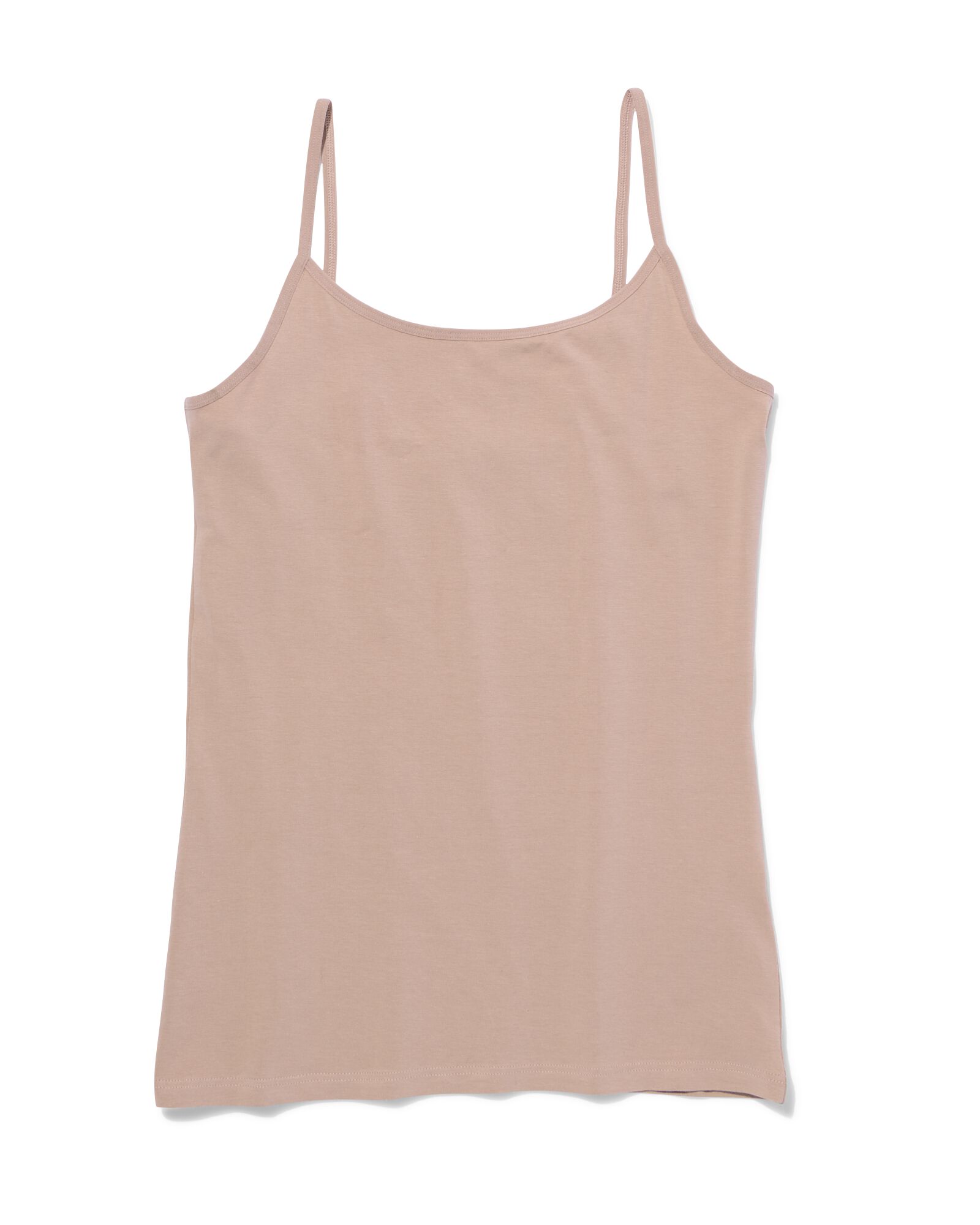 d&eacute;bardeur femme en coton &agrave; bretelles spaghetti beige - 19650654BEIGE - HEMA