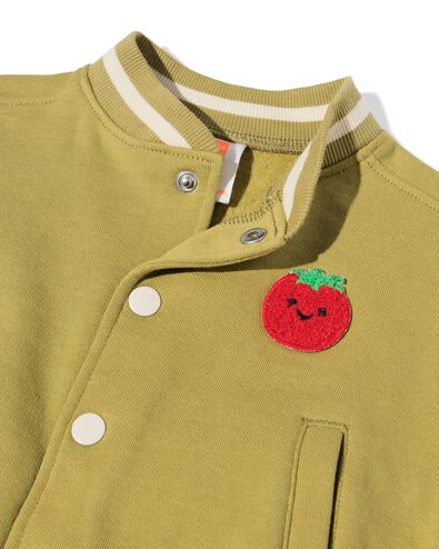 baby bombervest sweatstof groen groen - 33179870GREEN - HEMA