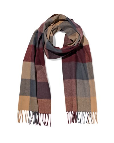 Herrenschal, kariert, Weinrot - 16500035 - HEMA