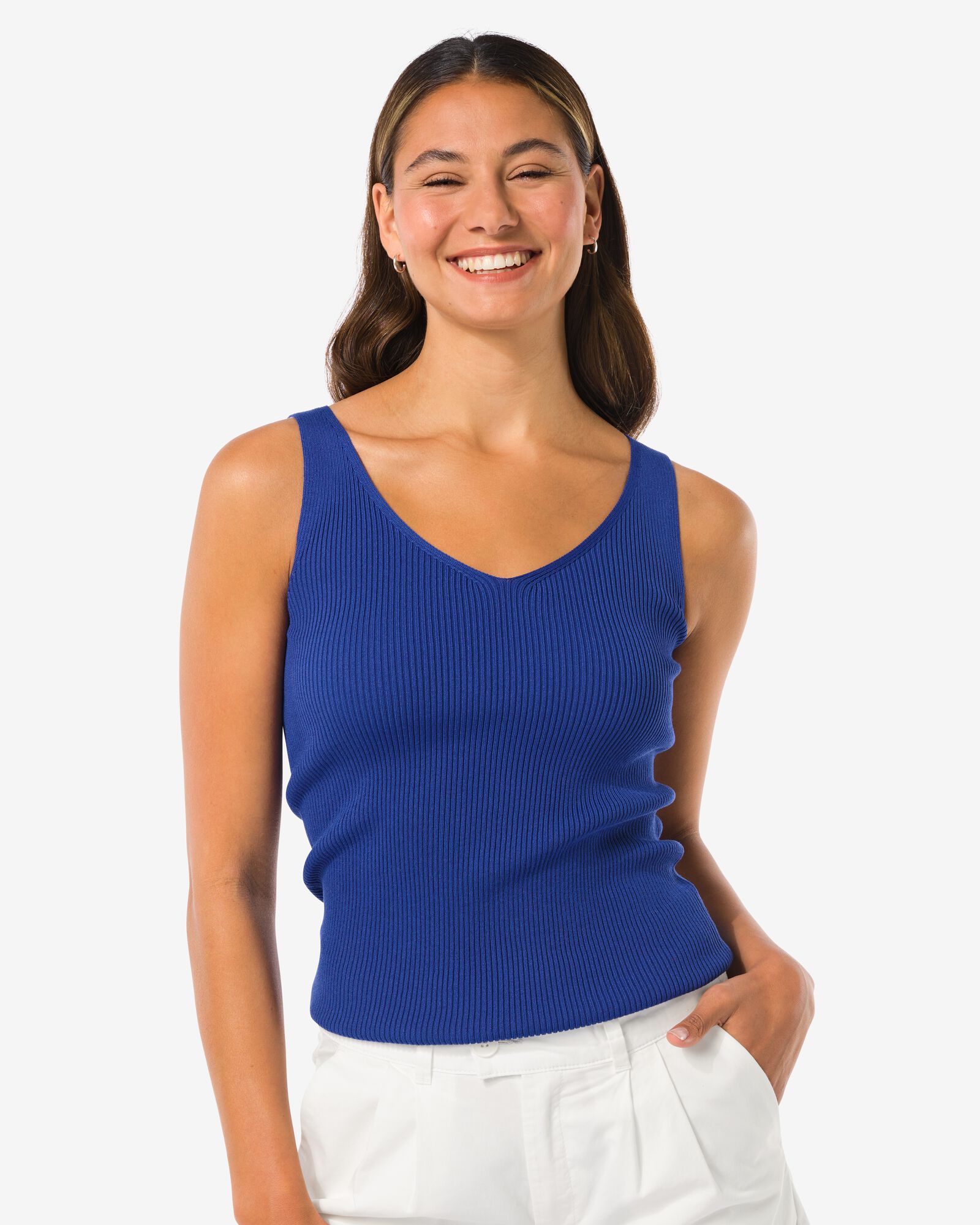 damessinglet Loli blauw - 36201470BLUE - HEMA