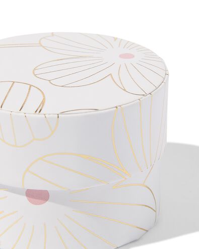 bo&icirc;te ronde XS ⌀5,5x4cm carton fleurs - 14700577 - HEMA