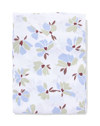 tafelkleed ⌀180cm katoen bloemen groen-blauw - 5300052 - HEMA