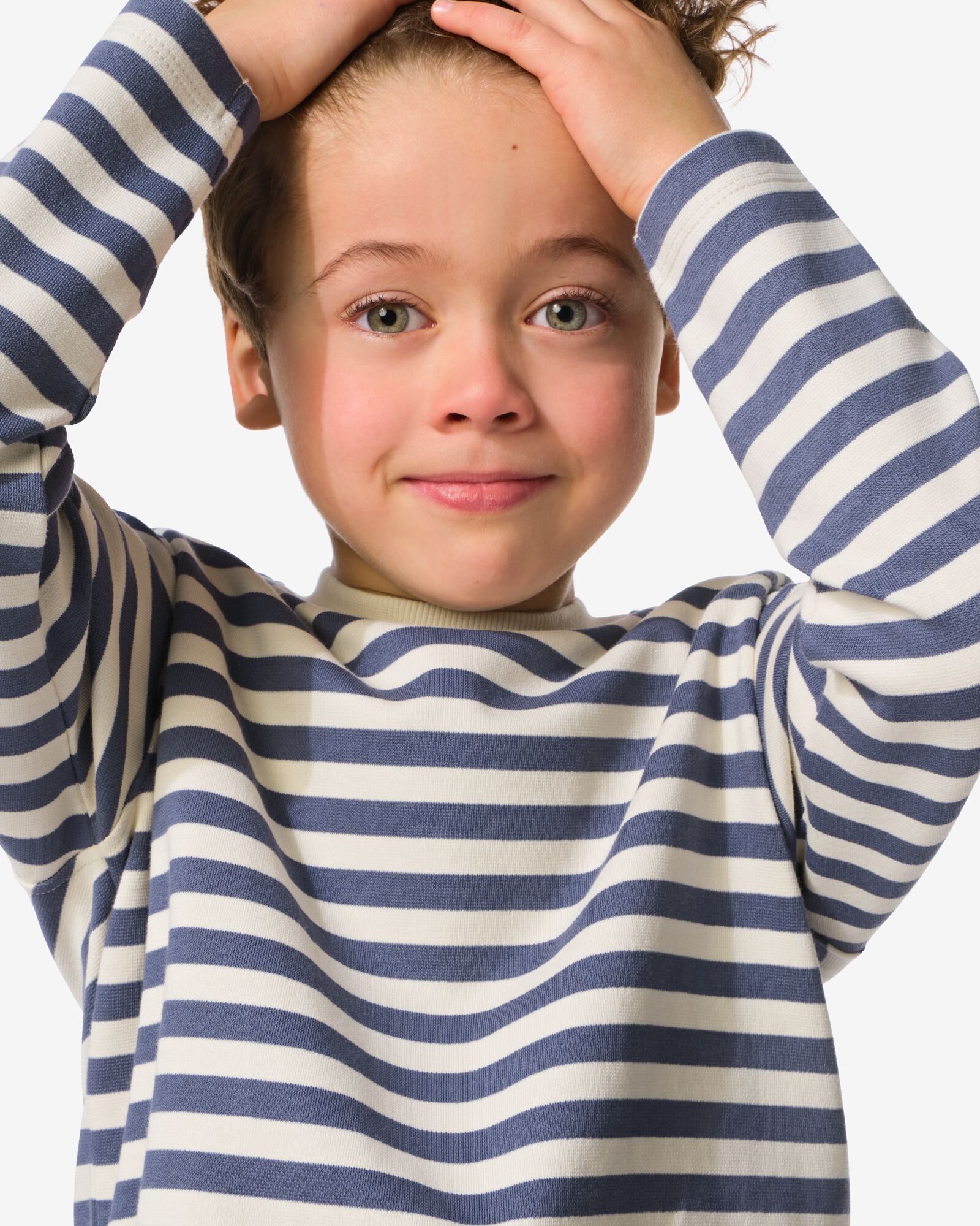 t-shirt enfant rayures bleu - 30711901BLUE - HEMA