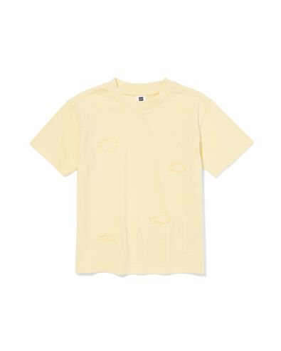 kinder T-shirt vissen lichtgeel lichtgeel - 30718102LIGHTYELLOW - HEMA