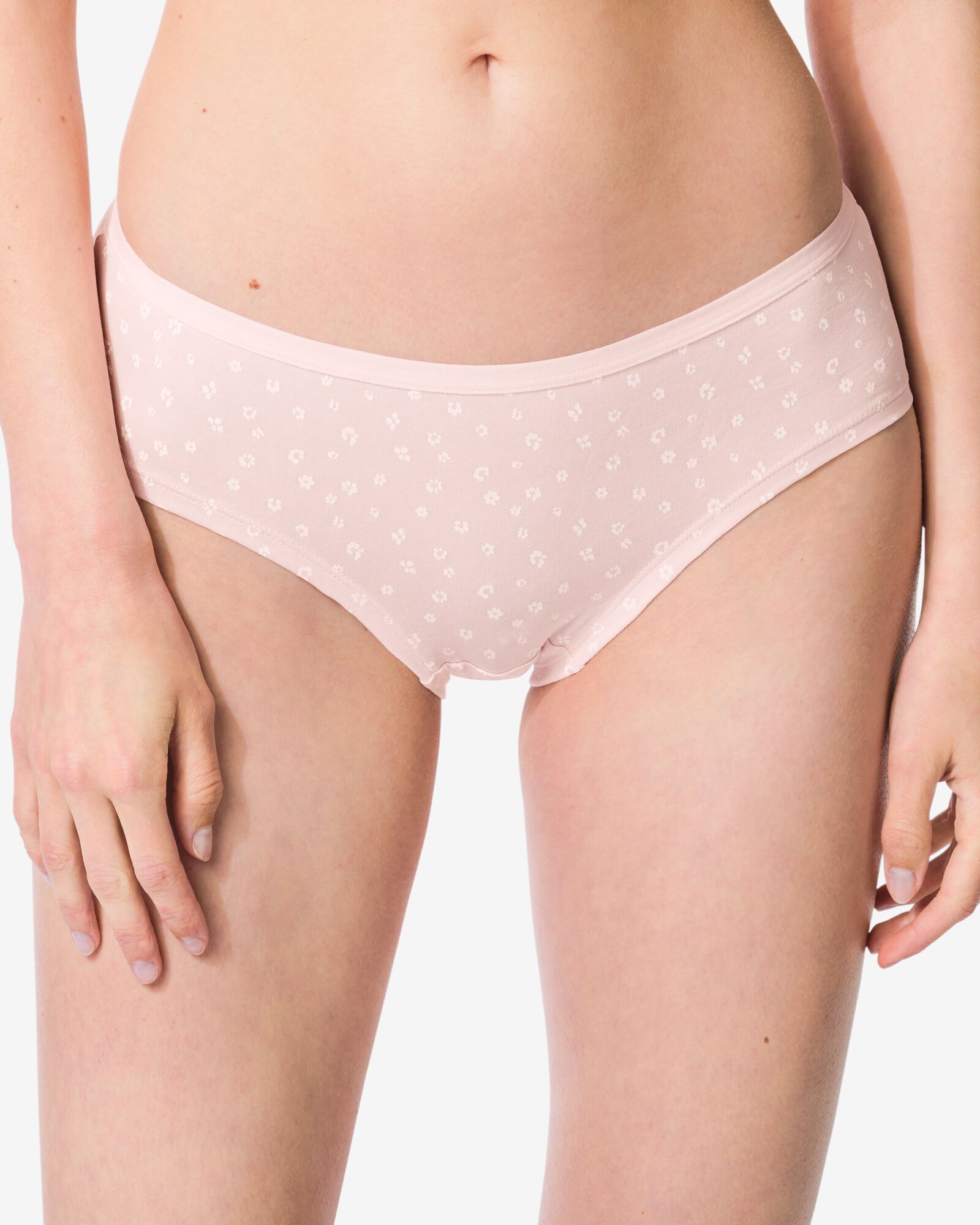 culottes hipsters femme coton fleurs - 2 pi&egrave;ces rose p&acirc;le rose p&acirc;le - 19602173LIGHTPINK - HEMA