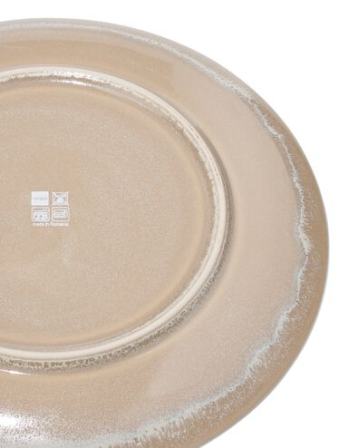Speiseteller Ø 26,4 cm, Monaco, reaktive Glasur, hellbraun - 9650190 - HEMA