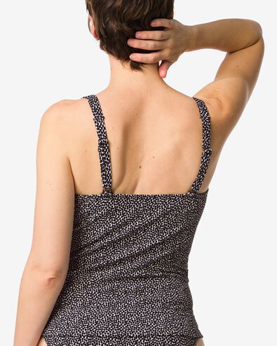 Damen-Tankini-Oberteil Demy, figurfreundliche Passform, gepunktet schwarz/wei&szlig; schwarz/wei&szlig; - 22360560BLACKWHITE - HEMA