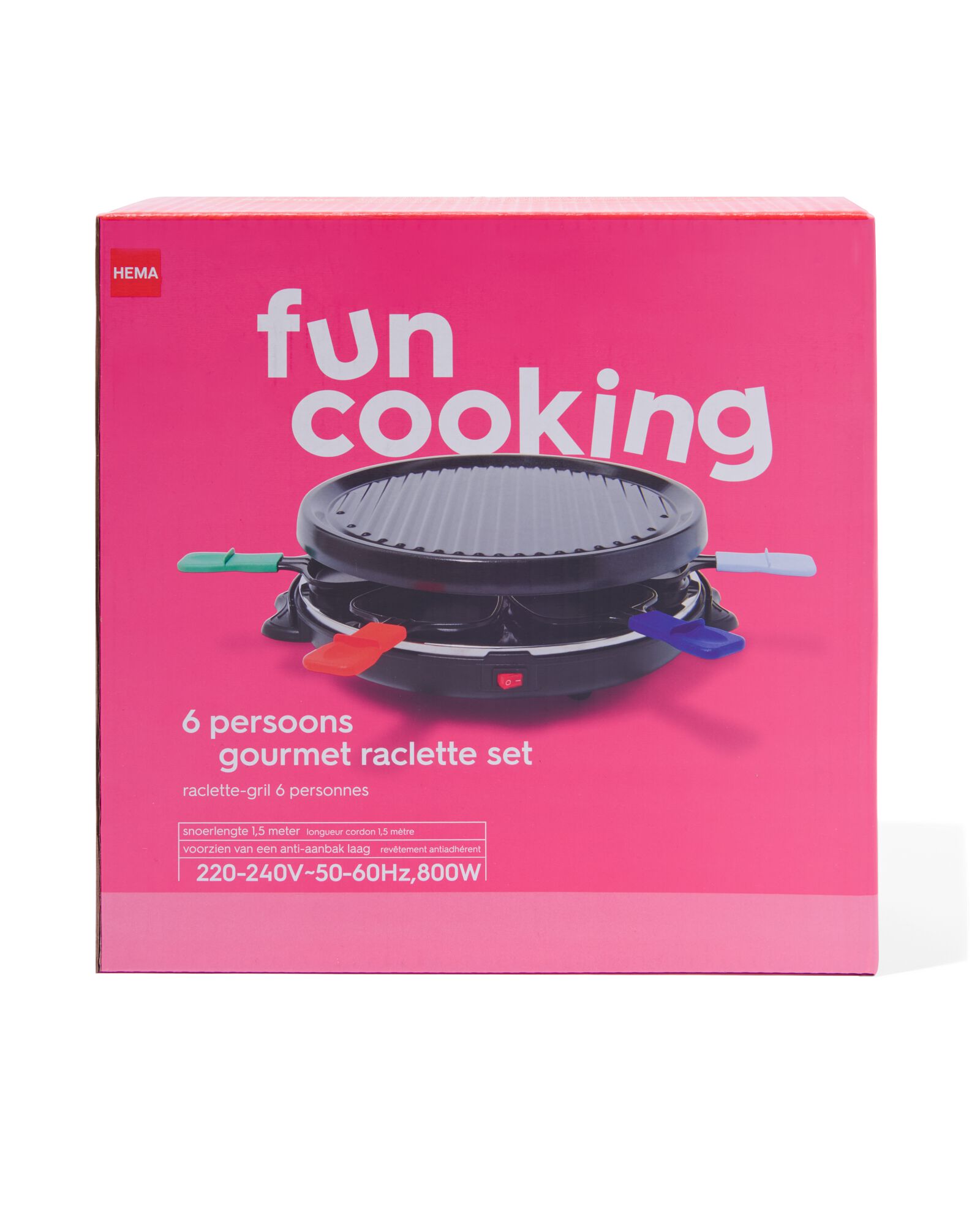 appareil &agrave; raclette 6 personnes - 80090011 - HEMA