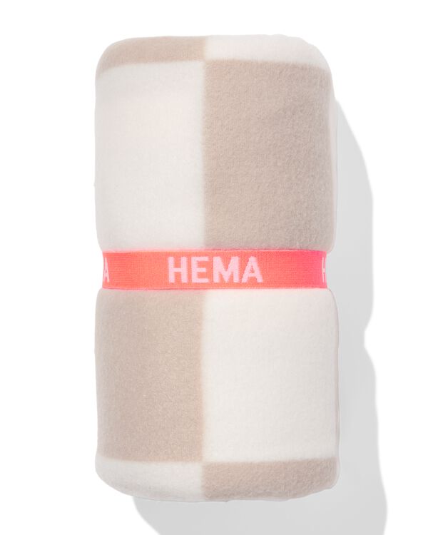 plaid 130 x 150 cm polaire damier - 7300001 - HEMA