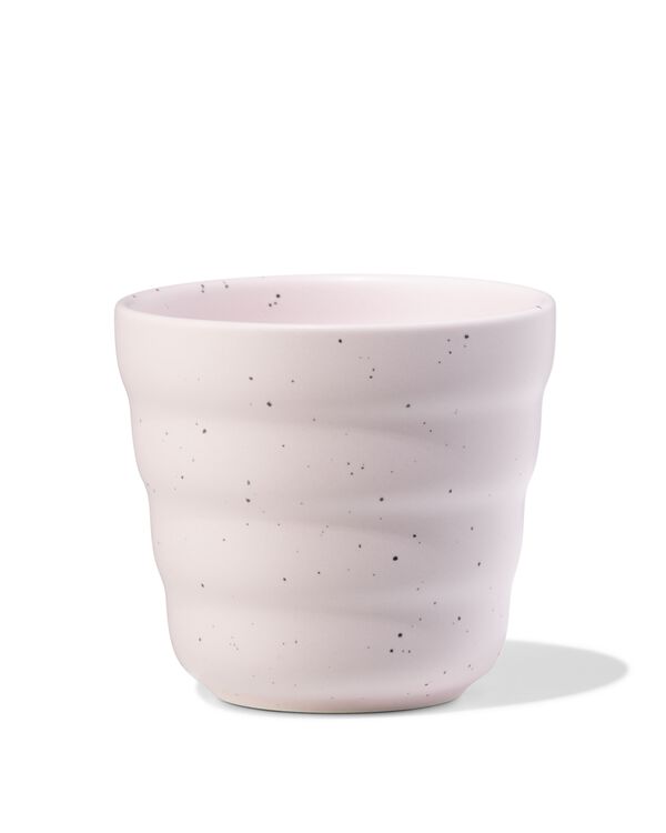 mug 200 ml fa&iuml;ence nervur&eacute; mouchet&eacute; rose - 80660360 - HEMA
