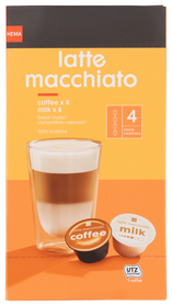8 capsules de café latte macchiato - 17100131 - HEMA