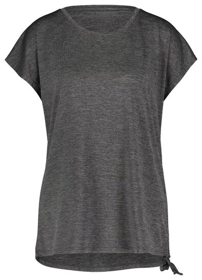 t-shirt de sport femme loose fit recyclé gris chiné - 1000022876 - HEMA