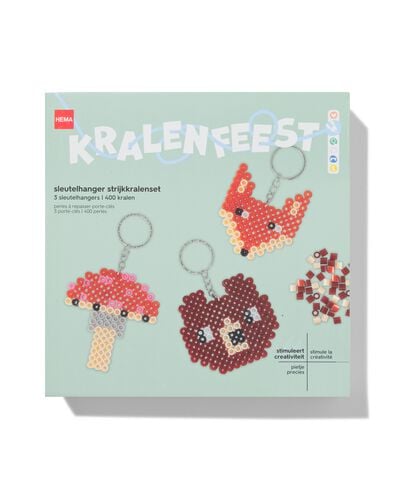 strijkkralen sleutelhangers bosdier - 15900416 - HEMA