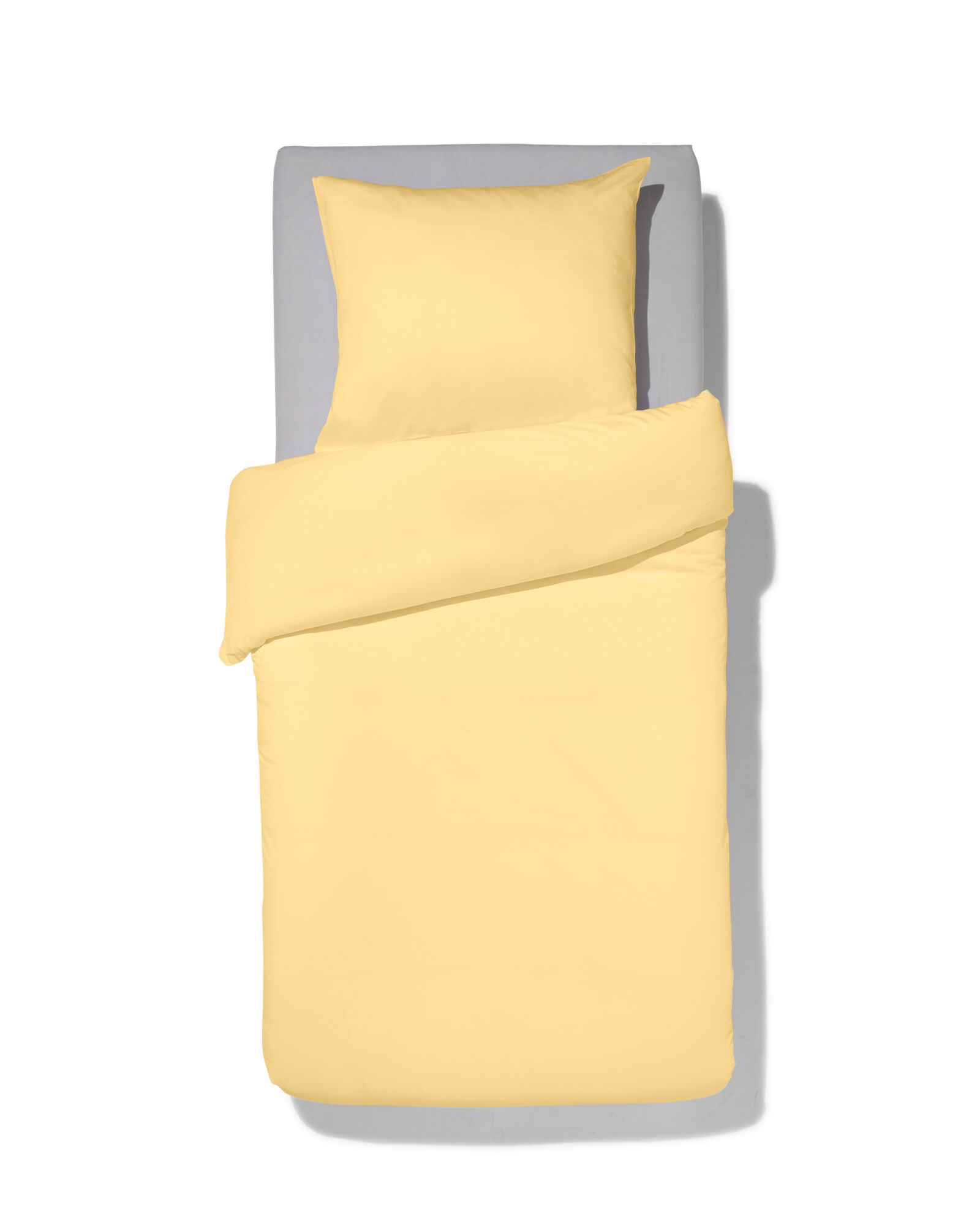 housse de couette 140x200/220 coton doux jaune clair - 5760119 - HEMA