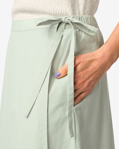 jupe trap&egrave;ze femme popeline vert clair vert clair - 36210260LIGHTGREEN - HEMA