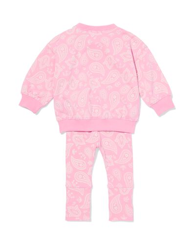 babykledingset comfy fit sweatstof paisley roze roze - 33058770PINK - HEMA
