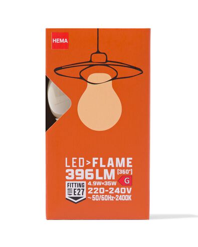 ampoule led poire smd flame E27 4,9W 396lm - 20070025 - HEMA