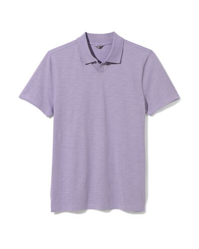 Herren-Poloshirt, Flammgarn violett violett - 2115502PURPLE - HEMA