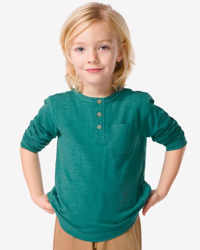 t-shirt enfant vert 86/92 - 30778344 - HEMA