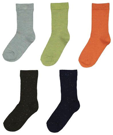 5 paires de chaussettes enfant côtelées nappy multi - 1000022737 - HEMA