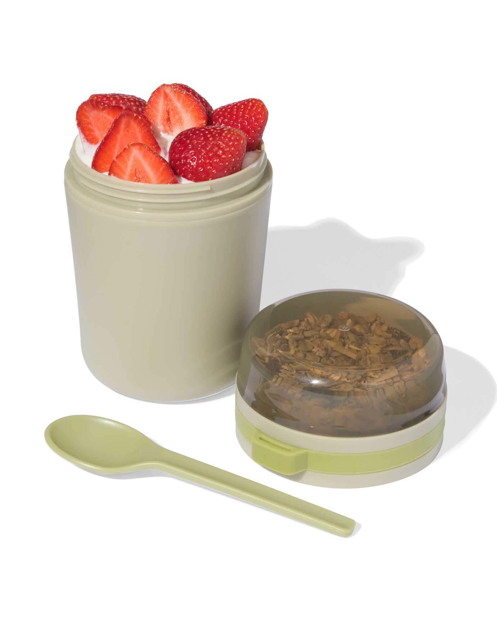 Joghurtbecher zum Mitnehmen 420 ml gr&uuml;n - 80650274 - HEMA