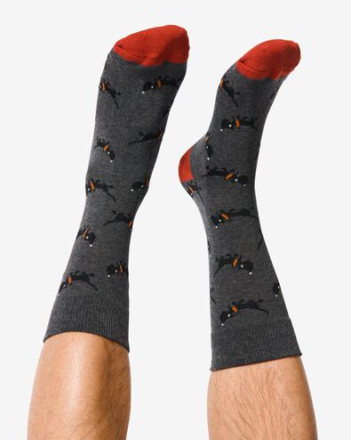 2er-Pack Herren-Socken mit Baumwolle, Takkie graumeliert 39/42 - 4180051 - HEMA